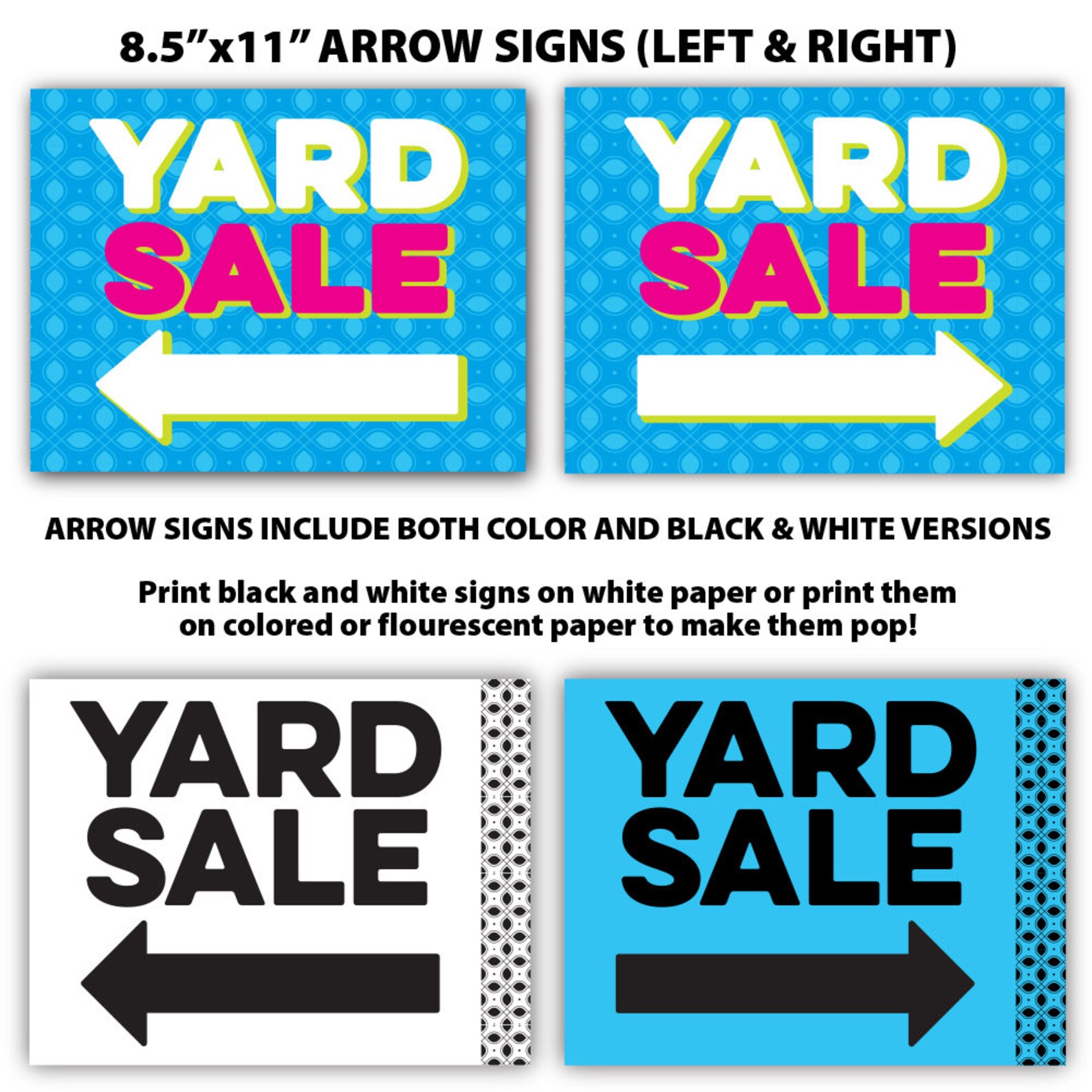 Yard Sale Sign Kit Bundle Tag Sale Sign Garage Sale Sign Etsy