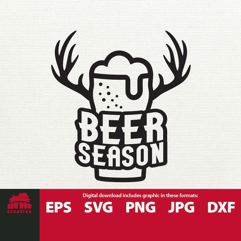 Beer Season Svg Deer Hunter Svg Deer Horns on Beer Svg Gift Etsy Canada