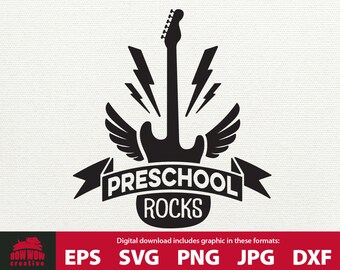 Preschool Rocks preschool svg back to school svg preschool cutting file preschool tshirt gift svg preschool clipart eps dxf png