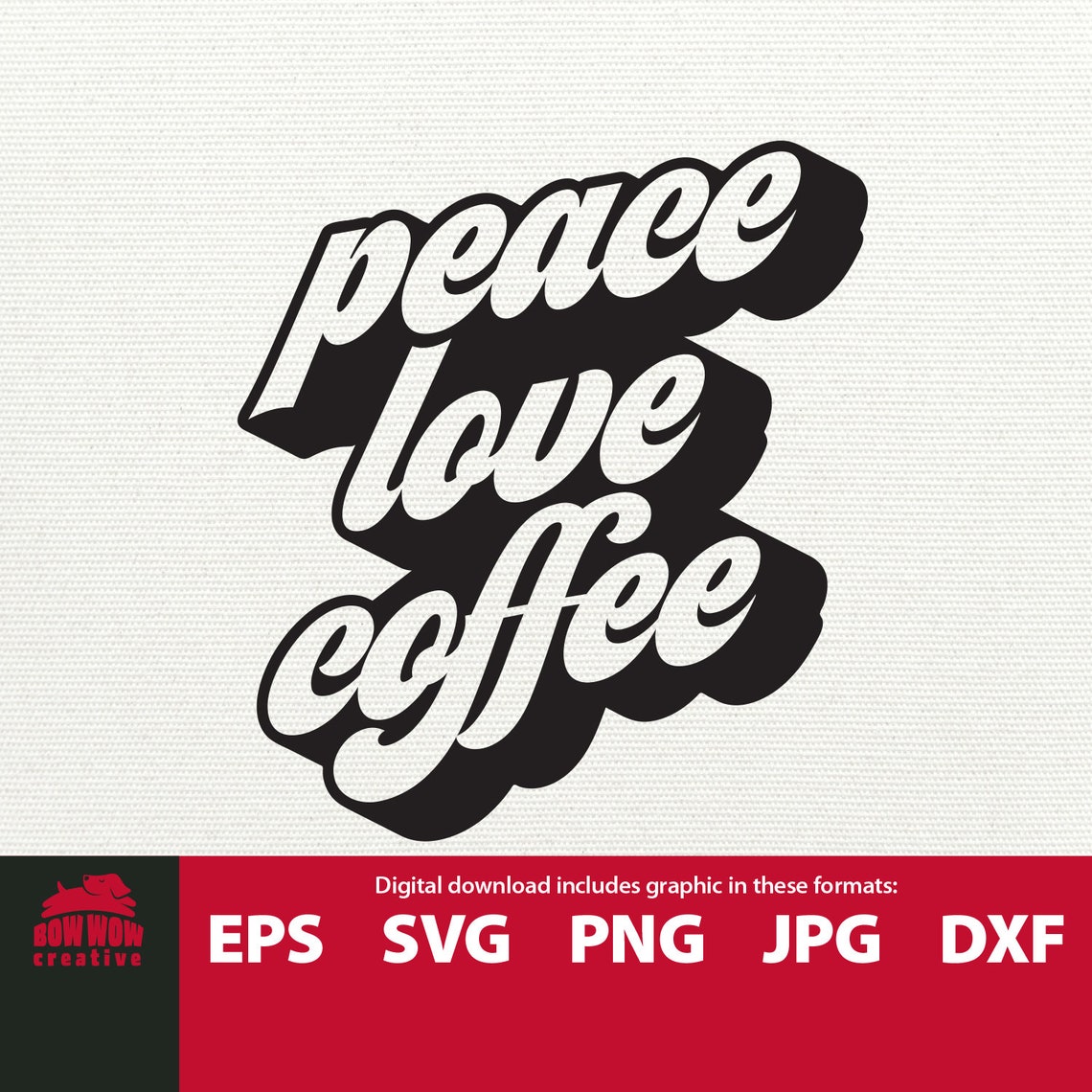 Peace Love Coffee svg coffee lover svg coffee svg gift for Etsy