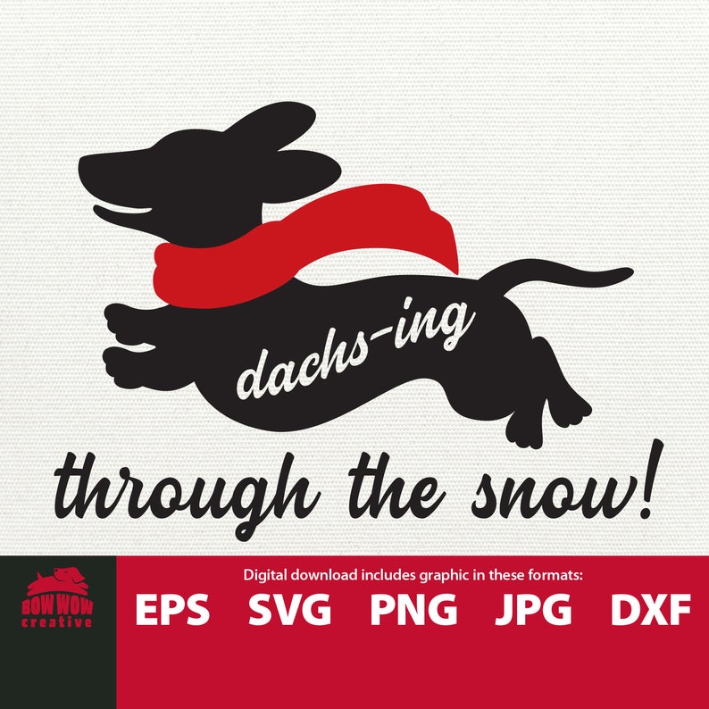 Download Dachshund Through the Snow sign svg Christmas Dachshund ...