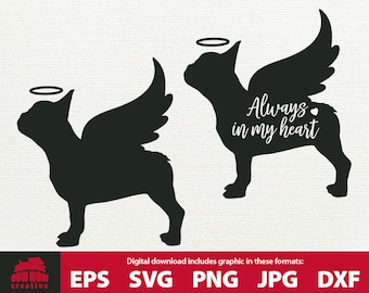 Buldog francuski svg frenchie svg buldog francuski pomnik svg frenchie anioł buldog francuski ze skrzydłami anioła frenchie clipart eps png jpg dxf