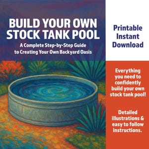 Build Your Own Stock Tank Pool DIY stock tank pool book manual step by step instructions to build cowboy pool plunge pool digital download