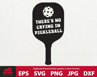 Não há choro em Pickleball svg pickleball clip art picles bola arquivo de corte presente para jogador de pickleball caneca copo sacola design de camiseta
