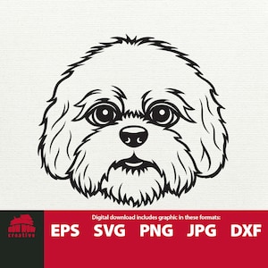Shih Tzu svg fichier Shih Tzu clipart cadeau pour Shih Tzu amant svg Shih Tzu maman Shih Tzu tête svg drôle shih tzu svg eps jpg fichier dxf