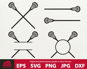 Lacrosse Sticks Monogram Bundle lacrosse clipart lacrosse circle monogram lacrosse split monogram lacrosse tshirt design svg eps file