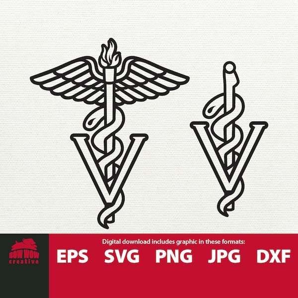 Veterinarian caduceus svg medical symbol svg caduceus staff svg gift for veterinarian or vet tech medical svg vet svg file eps