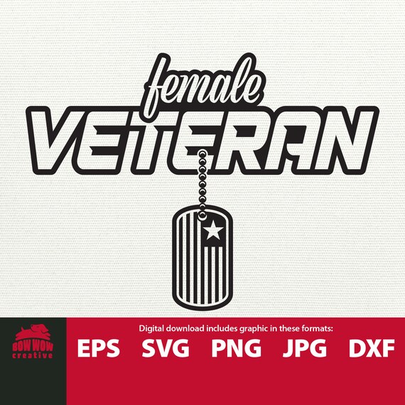 Download United States Female Veteran With Dog Tag Svg Female Veteran Etsy