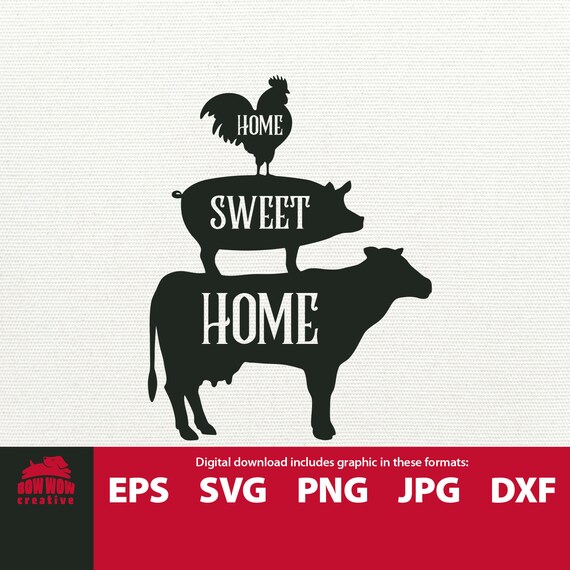 Download Home Sweet Home Svg Farm Animals Svg Stacked Animals Svg Etsy PSD Mockup Templates