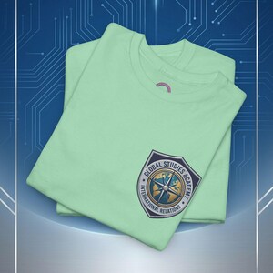 Nautical Compass Emblem Tee | Small Chest Patch Shirt, Maritime Badge Design