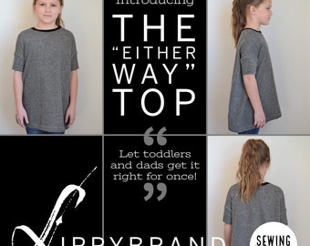 Basic shirt sewing pattern for beginners. Easy and quick. The either way top, click item description for more details(All sizes) Lippybrand