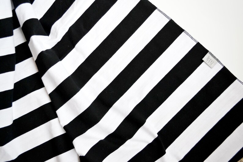 Black White Baby Swaddle Blanket. Stripes Gender Neutral Etsy