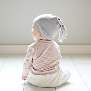 Baby girl footie romper outfit. Bamboo fabric. {HEAD FIRST} Cream and blush pink. Pick a size. Handmade in MN. One piece.