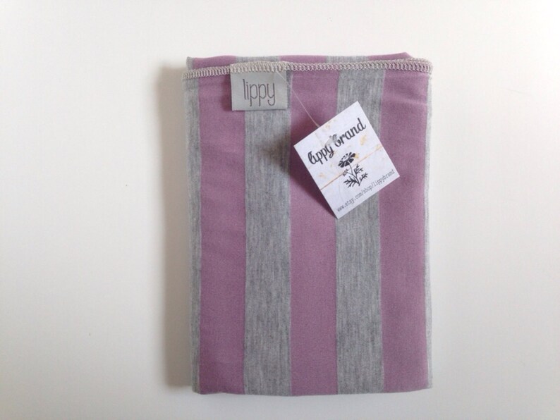 Baby Girl Swaddle Blanket. Purple/ Gray Stripes. Soft and Etsy