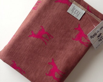 Deer baby blanket, swaddle. Baby girl. Perfect for the season! Blanket size: Size 31 by 40 inches. Lippy brand. Fawn pink brown trendy girl