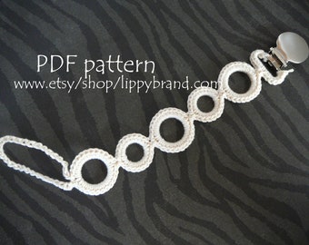 PDF PATTERN for pacifier clip. -Permission to sell finished items-    Copyright2012/lippybrand/Amy