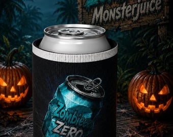 Gordy Game - Zombie Zero Can Cooler | Beverage Koozie, Soda Can Insulator
