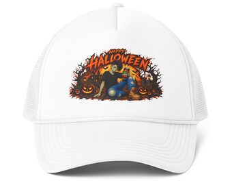 Gordy Game - Vintage Halloween pumpkins trucker cap | Foam mesh back trucker cap