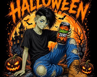 Gordy Game - Halloween T-Shirt | Horror Pumpkin Scene