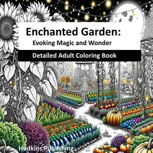 Enchanted Garden, Evoking Magic, and Wonder, 36 Detailed Adult Coloring Images, PDF, Instant Download