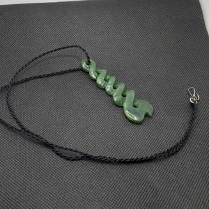 Natural Nephrite Jade Infinity Necklace | Green Gemstone Pendant from Pakistan