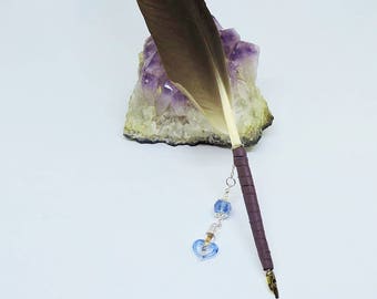 Goose feather quill dip pen Calligraphy  SCA Journaling Love Letters Art work RTS ready to ship Spell-writing Book of Shadows Wicca Pagan