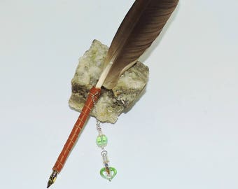 Goose feather quill dip pen Calligraphy Spell-writing Book of Shadows Wicca Pagan SCA Journaling Love Letters Art work RTS ready to ship