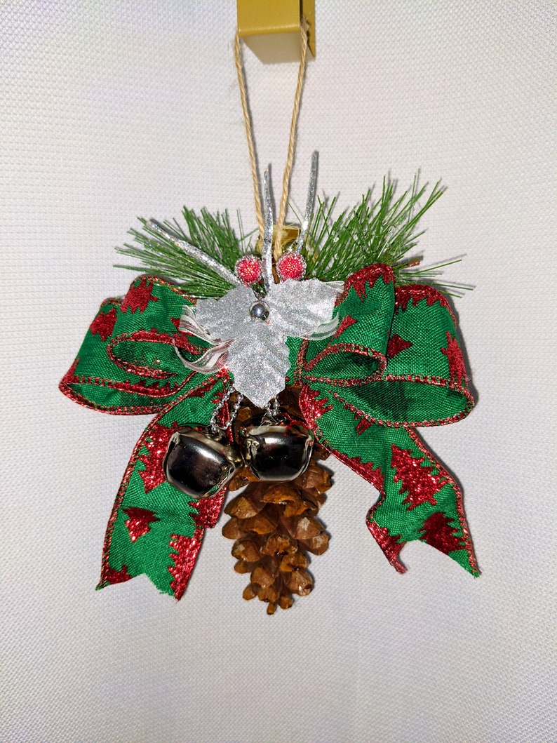 Natural Pinecone ornament large White Pine decorations pine cone first Christmas Rustic holiday