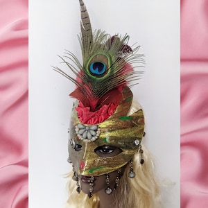 mardi gras masquerade mask Paint poured costume Ball mask Venetian party mask carnival