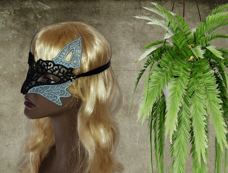 Black & Grey Fox Mask Kitsune Rave Mask Fox Masquerade Mask - Etsy