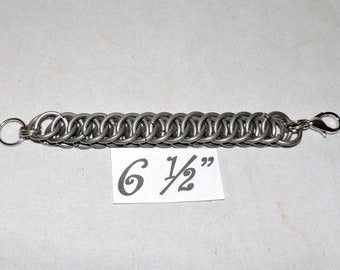 6 1/2” Chainmail Bracelet Half Persian 4 in 1 weave
