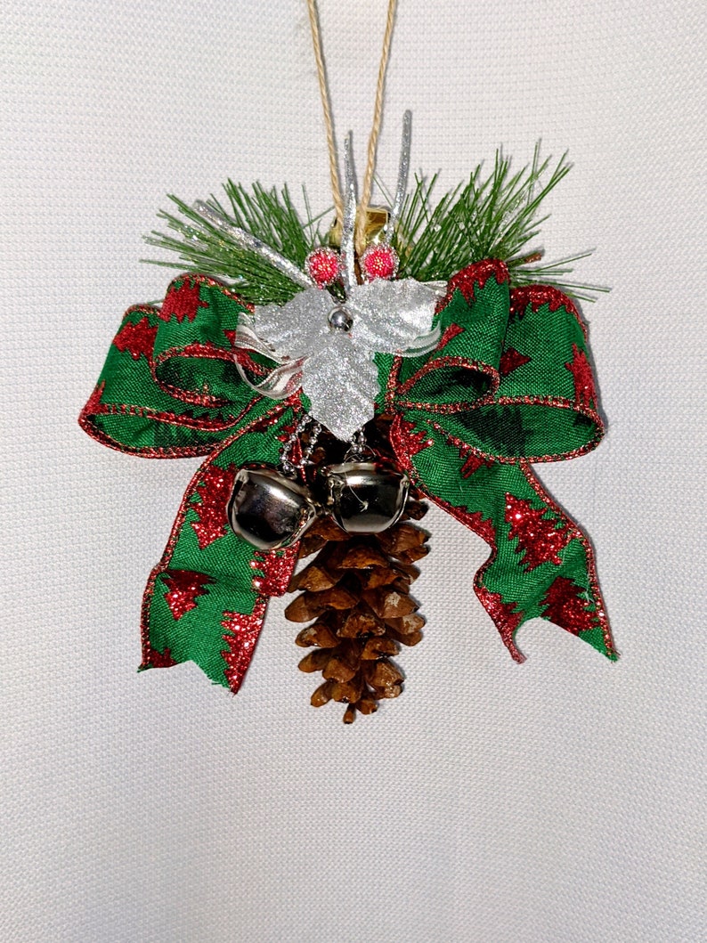 Natural Pinecone ornament large White Pine decorations pine cone first Christmas Rustic holiday