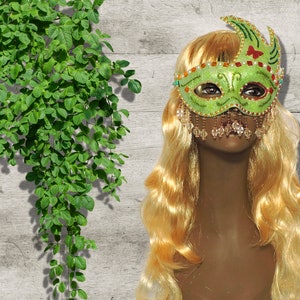 Beaded costume mask for her, masquerade ball mask, costume party mask,  Mardi Gras mask, womens mask
