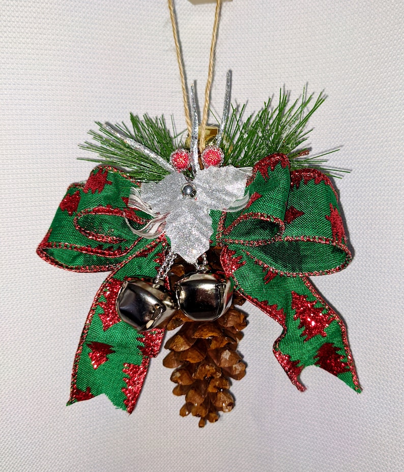 Natural Pinecone ornament large White Pine decorations pine cone first Christmas Rustic holiday
