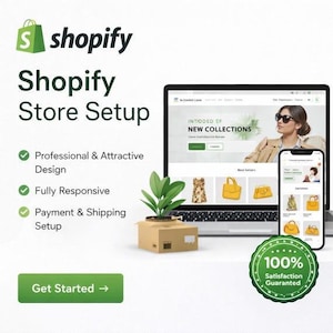 Professionele Shopify-winkelopzet | Websiteontwerp op maat | Online winkel creëren | Snelle levering