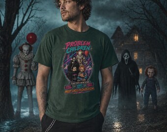 Problem Children Horror Shirt | Retro Slasher Graphic Tee | Spooky Halloween Unisex T-Shirt