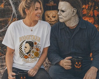 Boogeyman Fall Club Shirt, Michael Myers Retro Floral Horror Tee