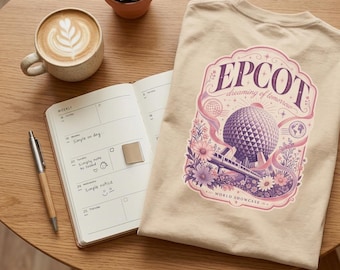 EPCOT Floral Comfort Colors Shirt | World Showcase Retro Theme Park Tee