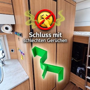 Kühlschrank Offenhalter, CoolFlow Kombi, Kühlschrank- und Gefrierfachhalter in einem, Lüftungshalterung für Thetford & Dometic