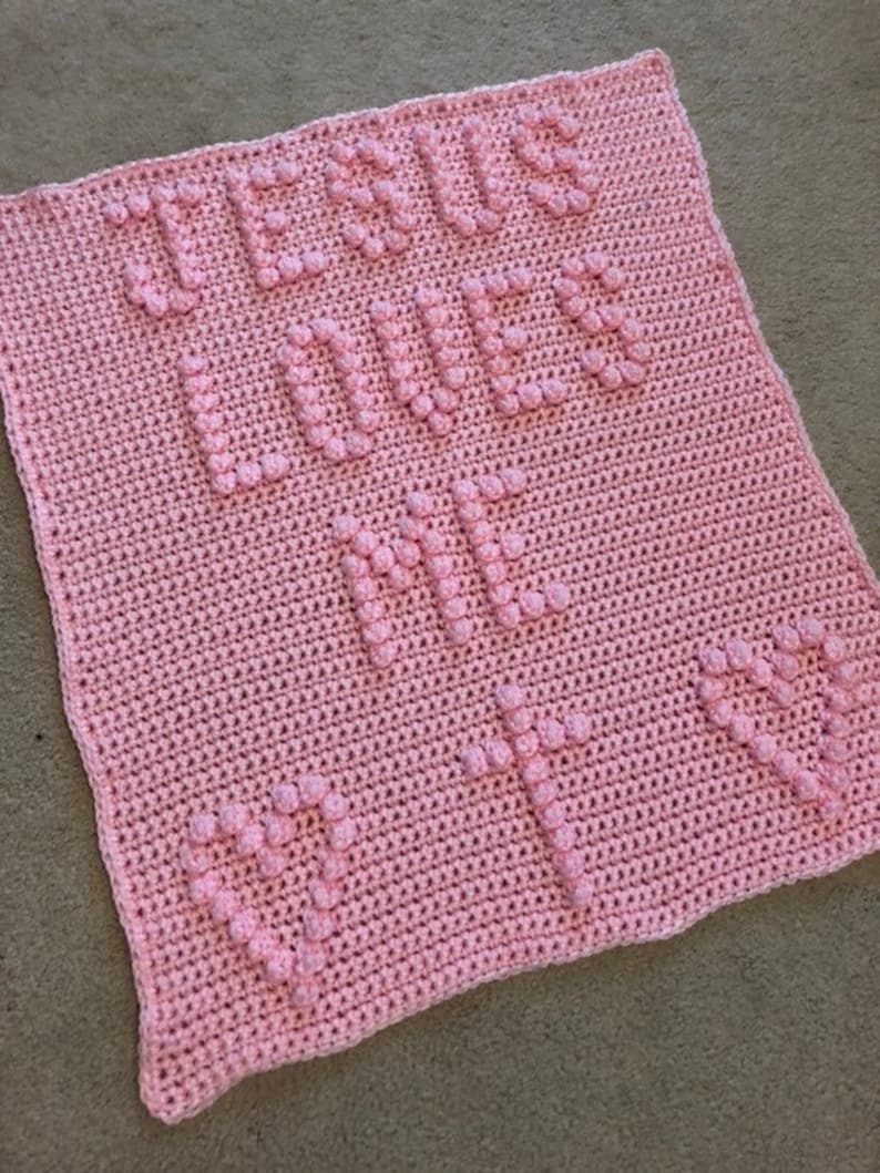 Jesus Loves Me Baby Blanket Etsy