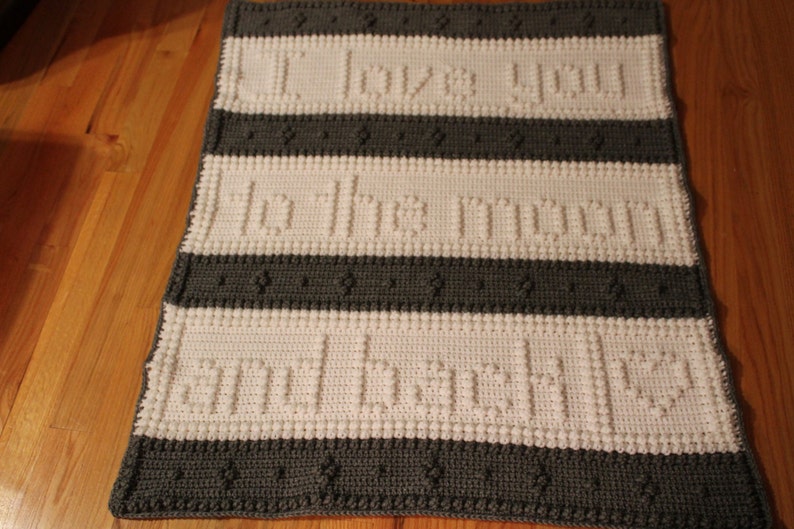 I Love You to the Moon and Back Baby Blanket Etsy