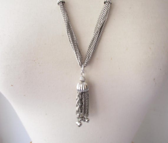 Collier Pendentif Argent Perles Pampilles – Bijou Vintage, Occasion