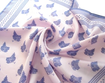 Vintage Lilac Purple Scarf - Grapes - Square Bright Fall Fashion Scarves - Womens Autumn Accessories 1970s