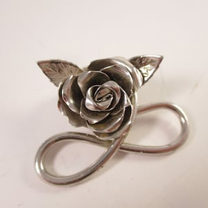 Vintage Coro Silber Ton Rosen Brosche.Flower Rosen Bouquet Pin Schmuck Set 1960er Jahre