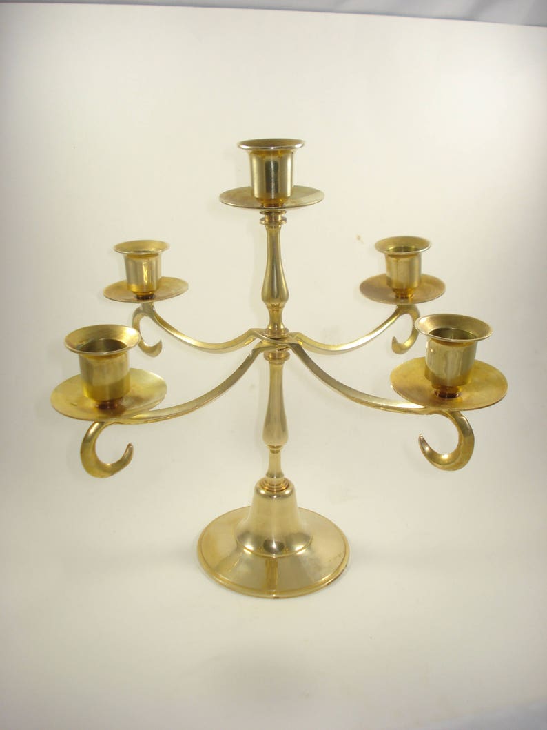 Five Candle Holder Brass Chandelier Candlesticks Summer Candle Holders Decor Elegant Table Setting