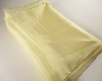 Pale Yellow Large Mulberry Silk Square Scarf, 29 Inch Vintage Soft All Season Fashion Scarves, Womens Spring Accessories