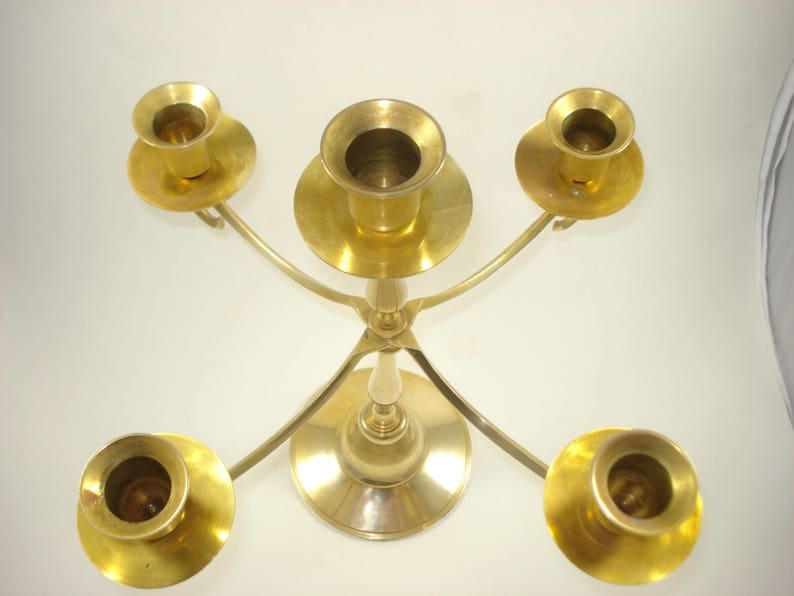 Five Candle Holder Brass Chandelier Candlesticks Summer Candle Holders Decor Elegant Table Setting