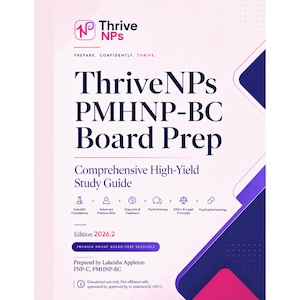 PMHNP-BC Board Exam Study Guide, Comprehensive High-Yield Review (Instant PDF Download)