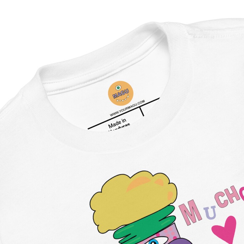Kids Graphic Tee – MUCHO LOVE Magu Shirt | Third-Eye Monster Character | Conscious Kids Clothing for the Whole Family | Toddler & Youth Gift