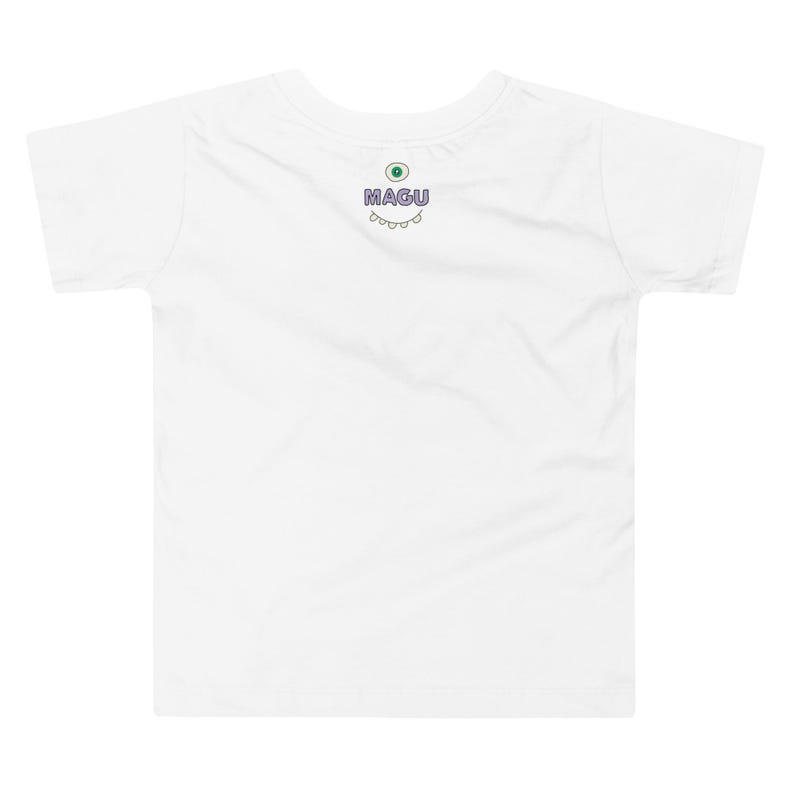 Kids Graphic Tee – ENJOY LIFE Magu Shirt | Third-Eye Monster Character | Joyful Conscious Kids Clothing for the Family | Toddler & Youth